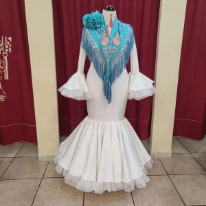 Vestido Flamenca GLORIA Blanco Roto
