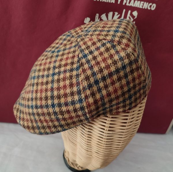 Gorra Modelo GATSBY (58/59) Pata Gallo Marron-Azul - Imagen 2
