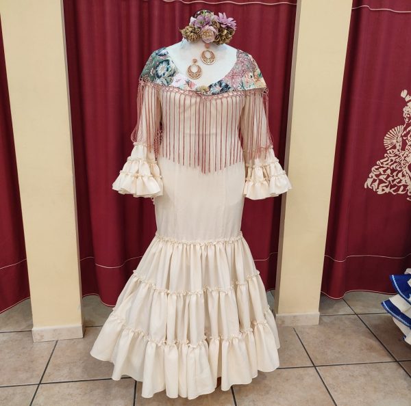Vestido Flamenca RUBI Beige