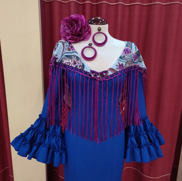Vestido Flamenca RUBI Azulon - Imagen 2