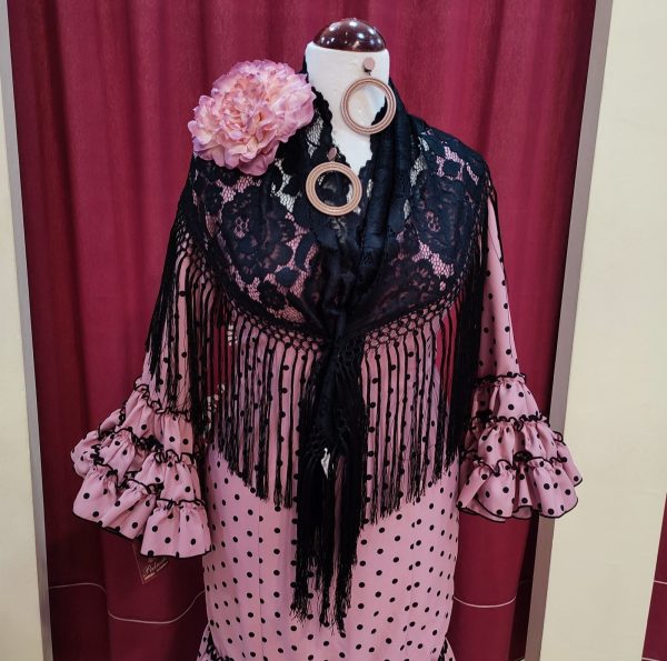 Vestido Flamenca RUBI Maquillaje Lunar Negro - Imagen 2