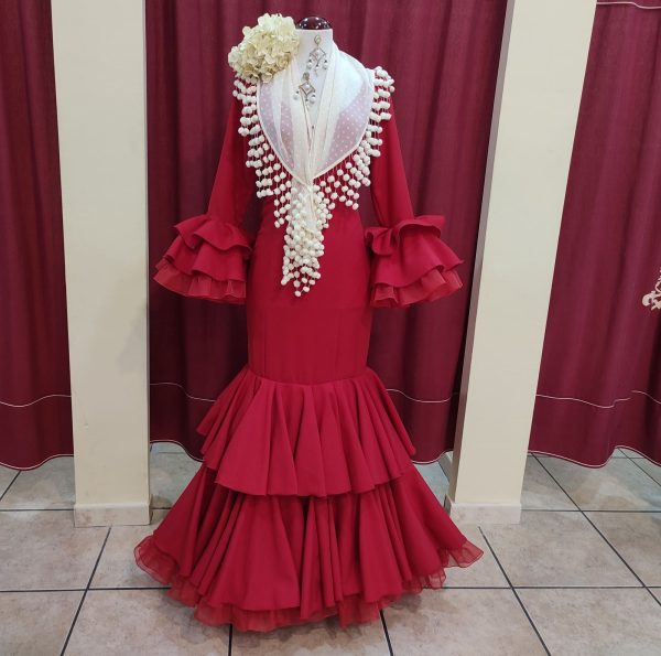 Vestido Flamenca CAYETANA Rojo