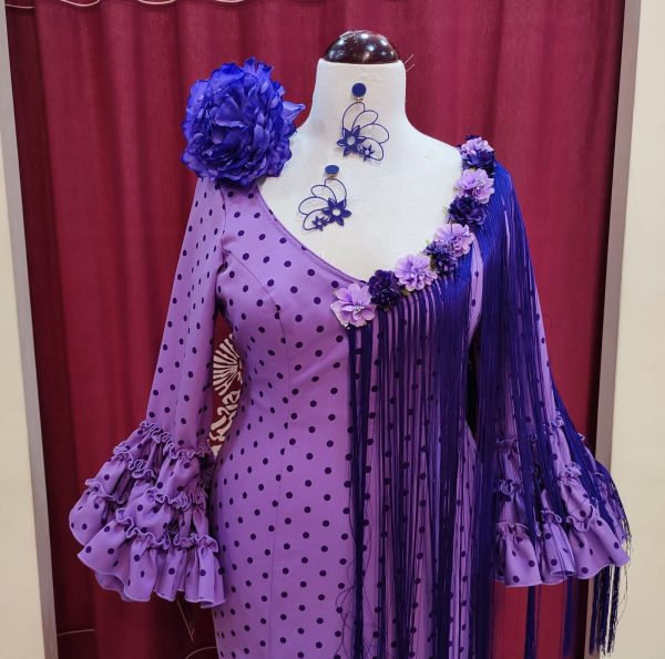 Vestido Flamenca RUBI Malva Lunar Morado - Imagen 2