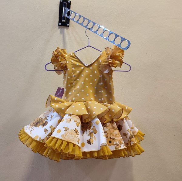 Modelo LEIRE Mostaza Lunar Blanco-Estampado - Imagen 2