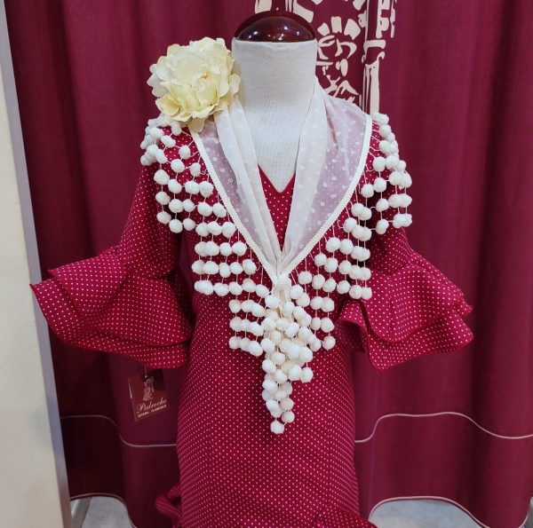 Modelo EVITA NIÑA Rojo Lunar Micro Blanco - Imagen 2