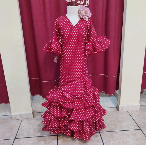 Modelo EVITA NIÑA Rojo Lunar Medio Blanco - Imagen 3