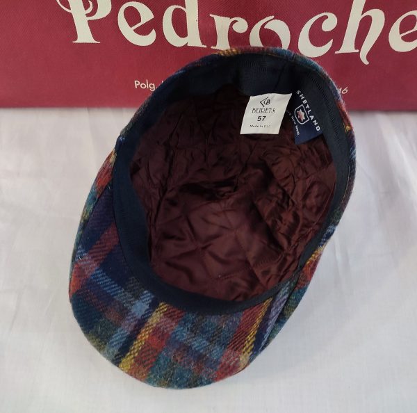 Gorra Modelo RAUL (56/57/59) Cuadros Escoces Marino-Granate - Imagen 3