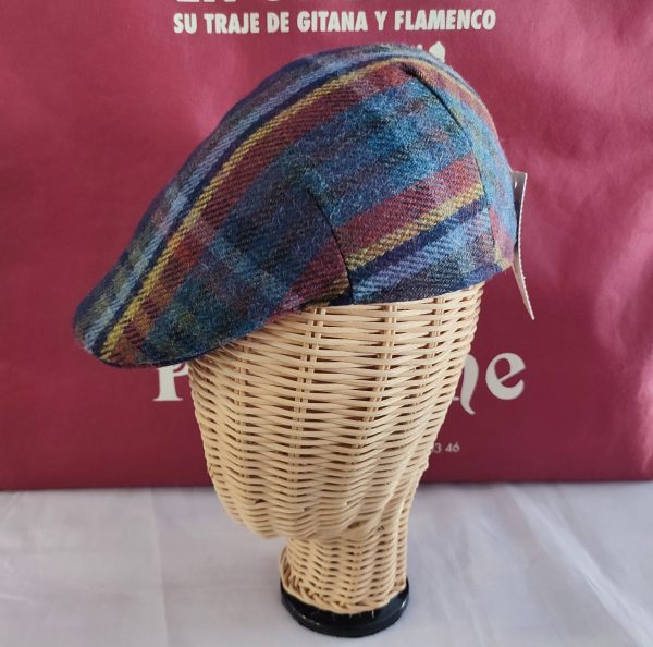 Gorra Modelo RAUL (56/57/59) Cuadros Escoces Marino-Granate