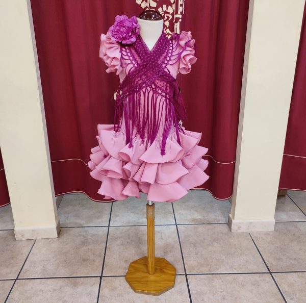 Vestido Flamenca Niña EMMA RECTO Maquillaje - Imagen 3