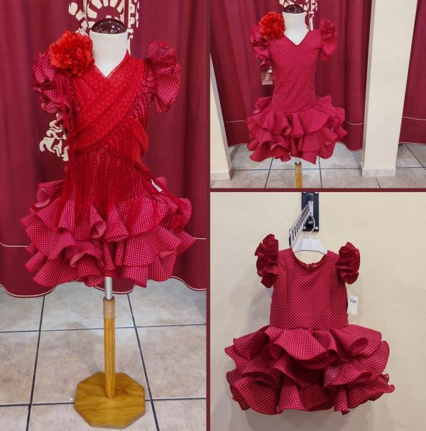 Modelo EMMA RECTO Rojo Lunar Micro Blanco