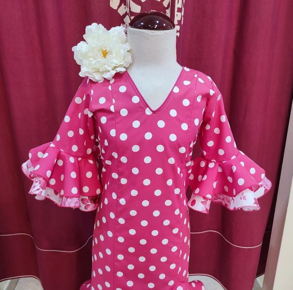 Modelo EVITA NIÑA COMBINADO Fucsia Lunar Blanco-Estampado - Imagen 3