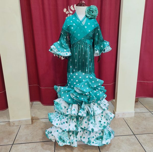 Modelo EVITA NIÑA COMBINADO Aguamarina Lunar Grande-Estampado