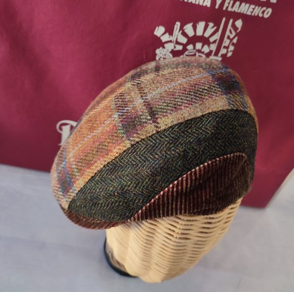 Gorra Modelo DAMIEN (56/57) Cuadros Escoces Marron-Granate - Imagen 2