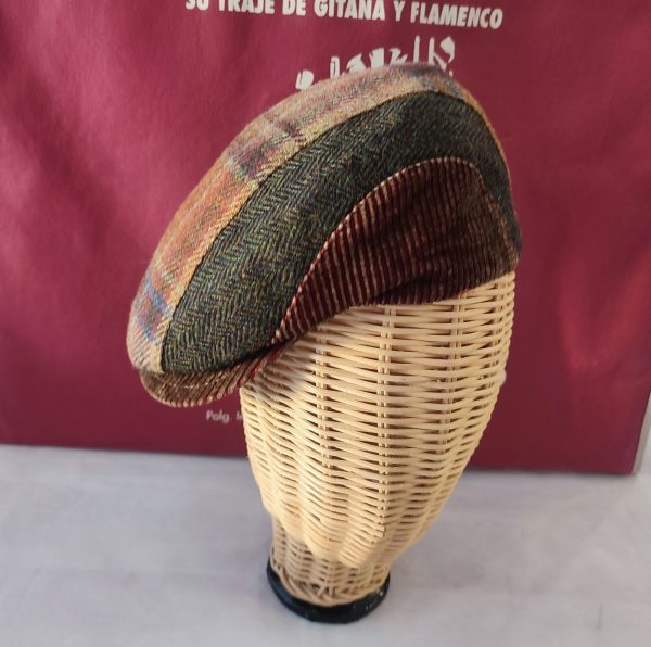 Gorra Modelo DAMIEN (56/57) Cuadros Escoces Marron-Granate