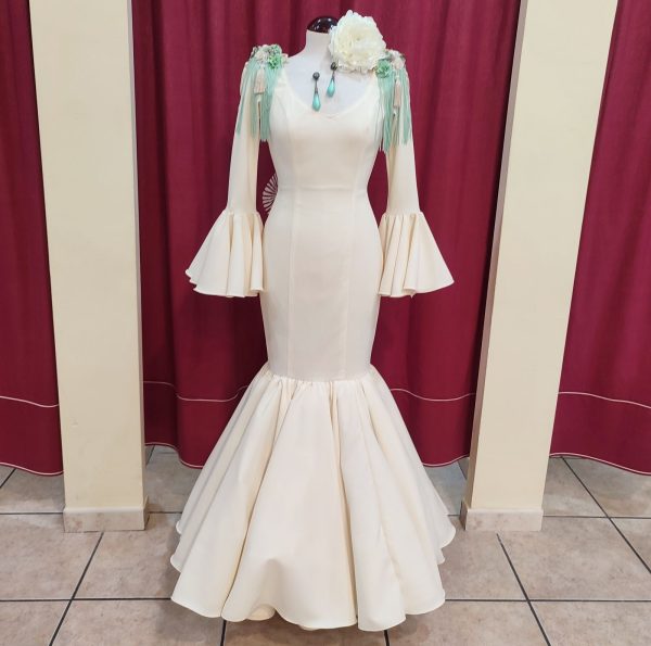 Vestido Flamenca TERESA Beige