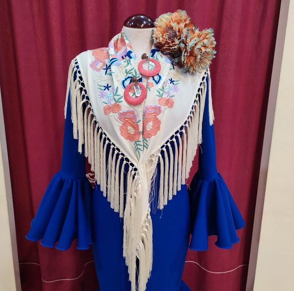 Vestido Flamenca TERESA Azulon - Imagen 2