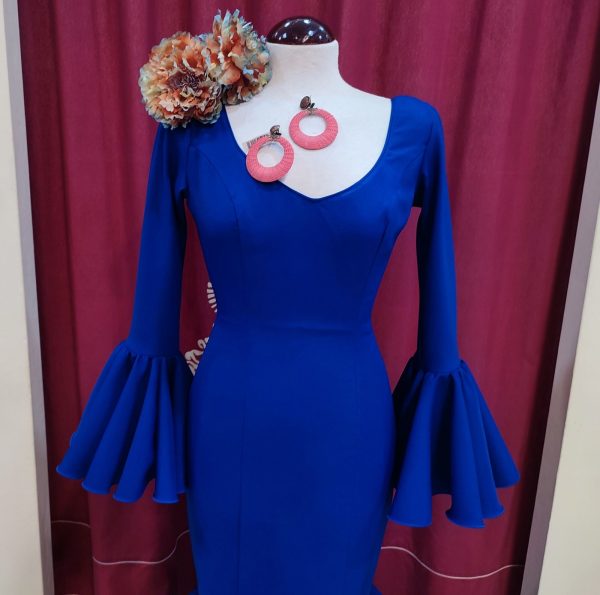 Vestido Flamenca TERESA Azulon - Imagen 4