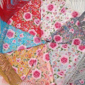 Manton Estampado CRIS Dibujo Flores Grandes