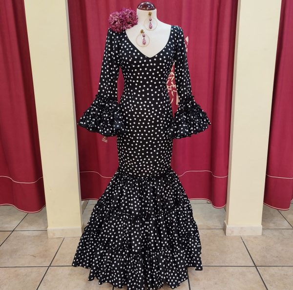 Modelo RUBI (Talla 36) Negro Lunar Medio Blanco - Imagen 3