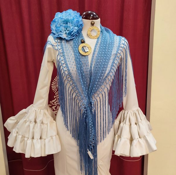 Vestido Flamenca CECILIA Beige - Imagen 2