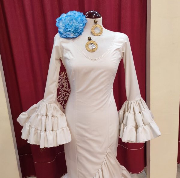 Vestido Flamenca CECILIA Beige - Imagen 4