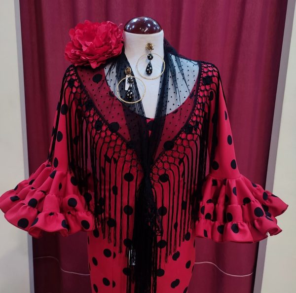 Modelo EVA CANASTERO (Talla 38) Rojo Lunar Grande Negro - Imagen 2