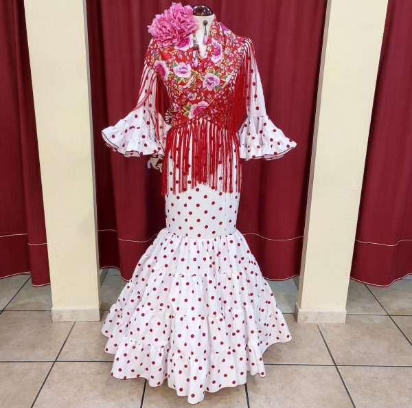 Modelo EVA CANASTERO Blanco Lunar Rojo