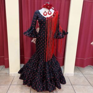Modelo EVA CANASTERO Negro Lunar Rojo