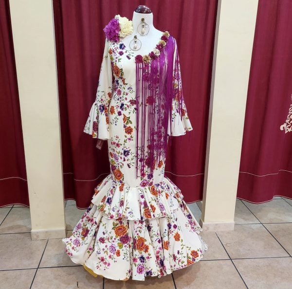 Modelo ROSALEDA Estampado Beige-Mostaza