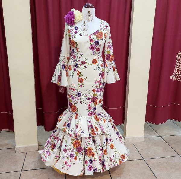 Modelo ROSALEDA Estampado Beige-Mostaza - Imagen 3
