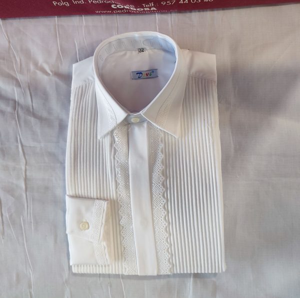 Camisa Modelo IZNAJAR CAMPERO INFANTIL Rombos Puño Blanca