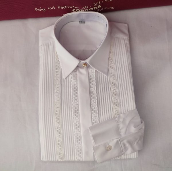 Camisa Modelo IZNAJAR CAMPERO INFANTIL Oval Doble Blanca