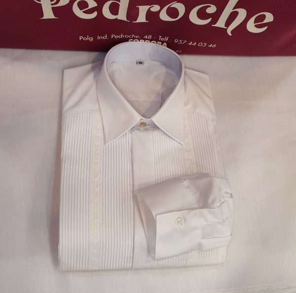 Camisa Modelo IZNAJAR CAMPERO ADULTO Flor Blanca