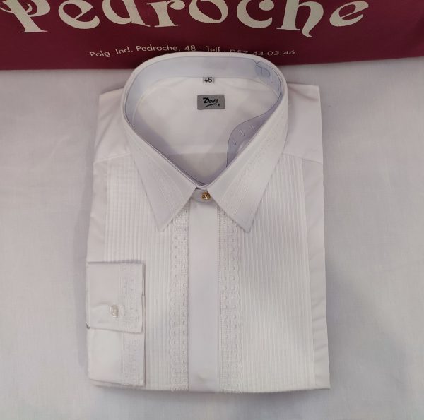 Camisa Modelo IZNAJAR CAMPERO ADULTO Gotas Puño Blanca
