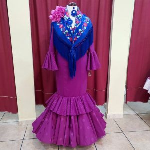 Vestido ROSALEDA BRILLO Combinado Buganvilla