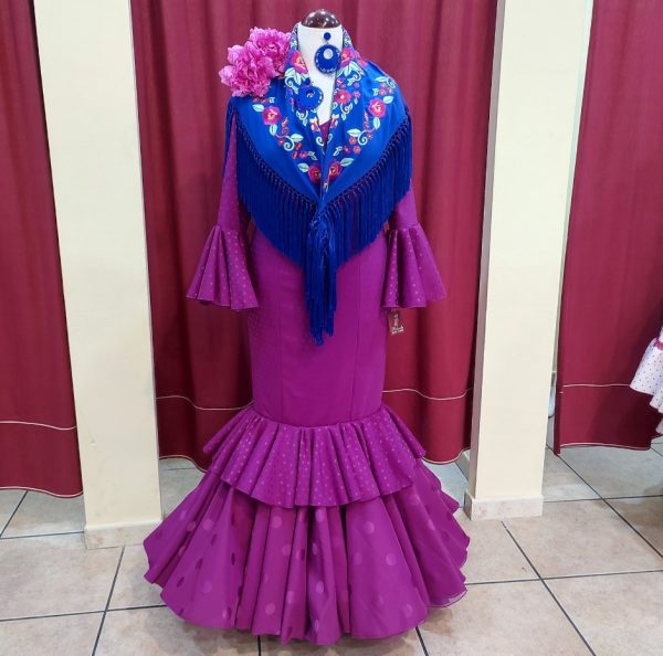 Vestido ROSALEDA BRILLO Combinado Buganvilla