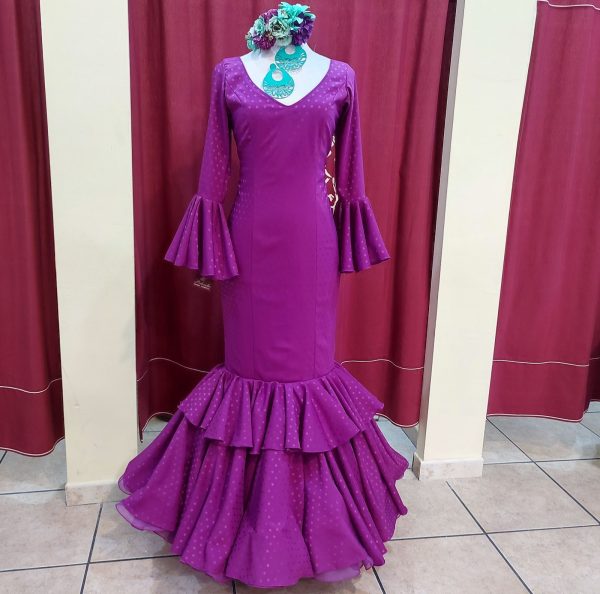 Vestido ROSALEDA BRILLO Buganvilla - Imagen 3