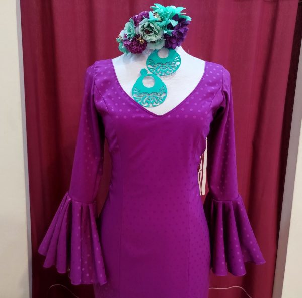 Vestido ROSALEDA BRILLO Buganvilla - Imagen 4
