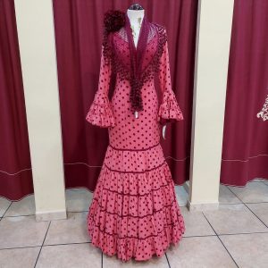 Vestido Flamenca MADROÑERA Coral Lunares