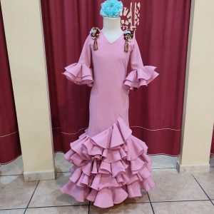 Vestido Flamenca Niña EVITA Rosa Maquillaje