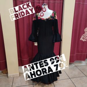 Vestido Flamenca GITANA Negro
