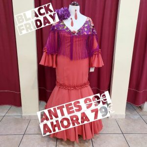 Vestido Flamenca LAVANDA Coral