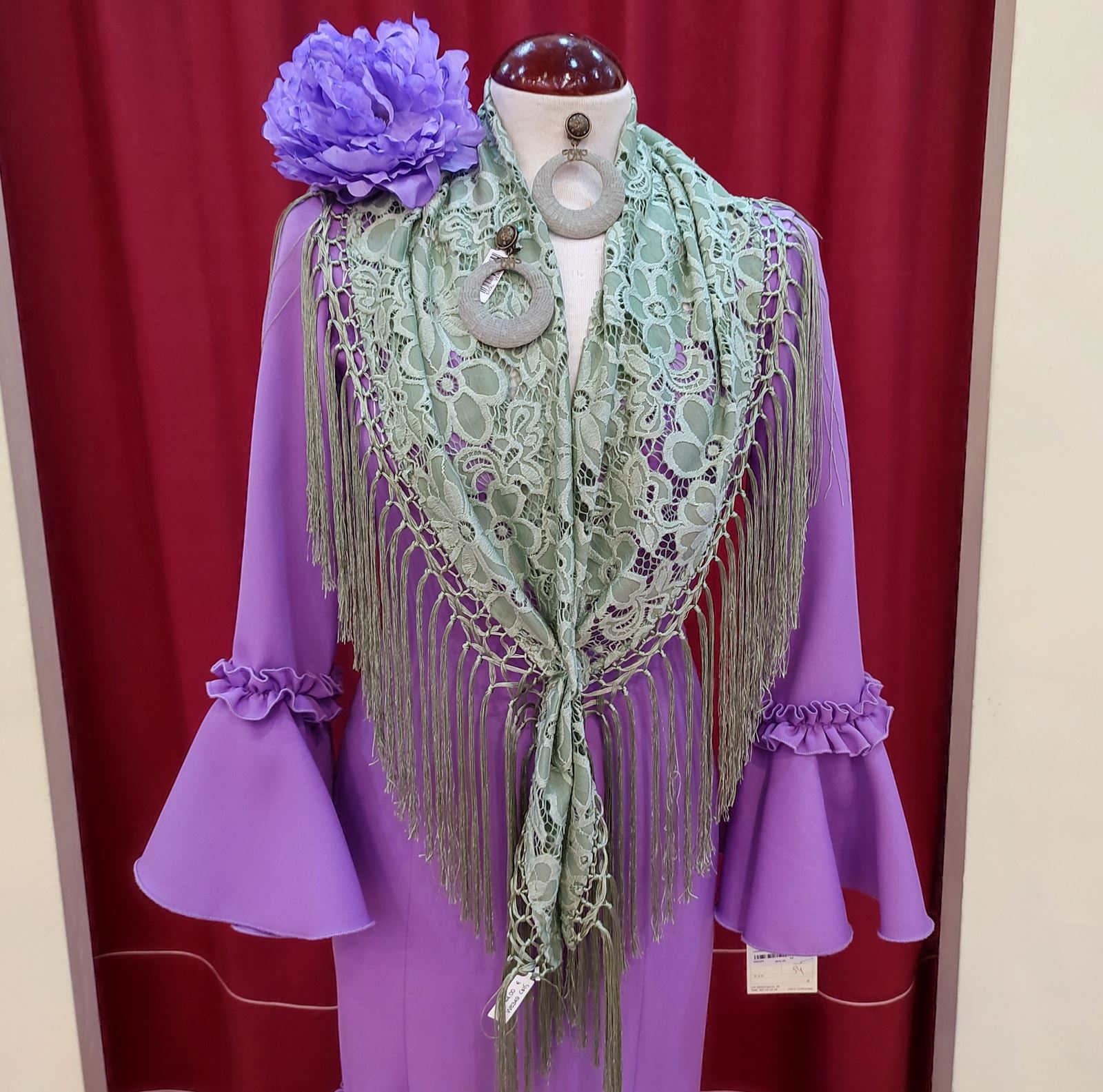 Vestido Flamenca LAVANDA Malva - Imagen 2