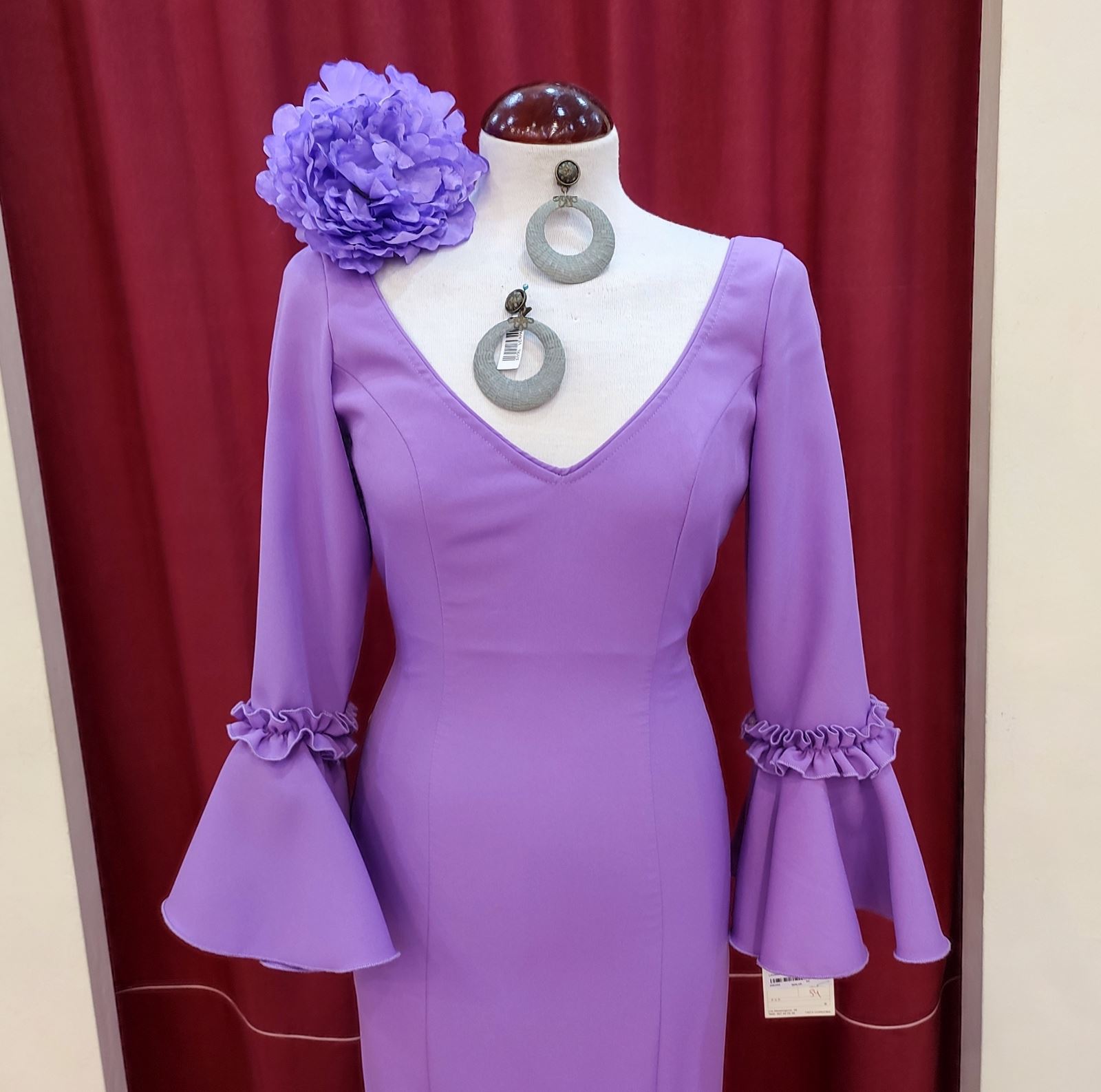 Vestido Flamenca LAVANDA Malva - Imagen 3