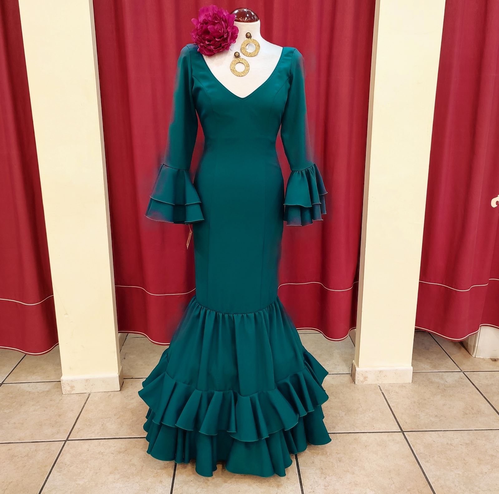 Vestido Flamenca MADRESELVA Aguamarina - Imagen 3