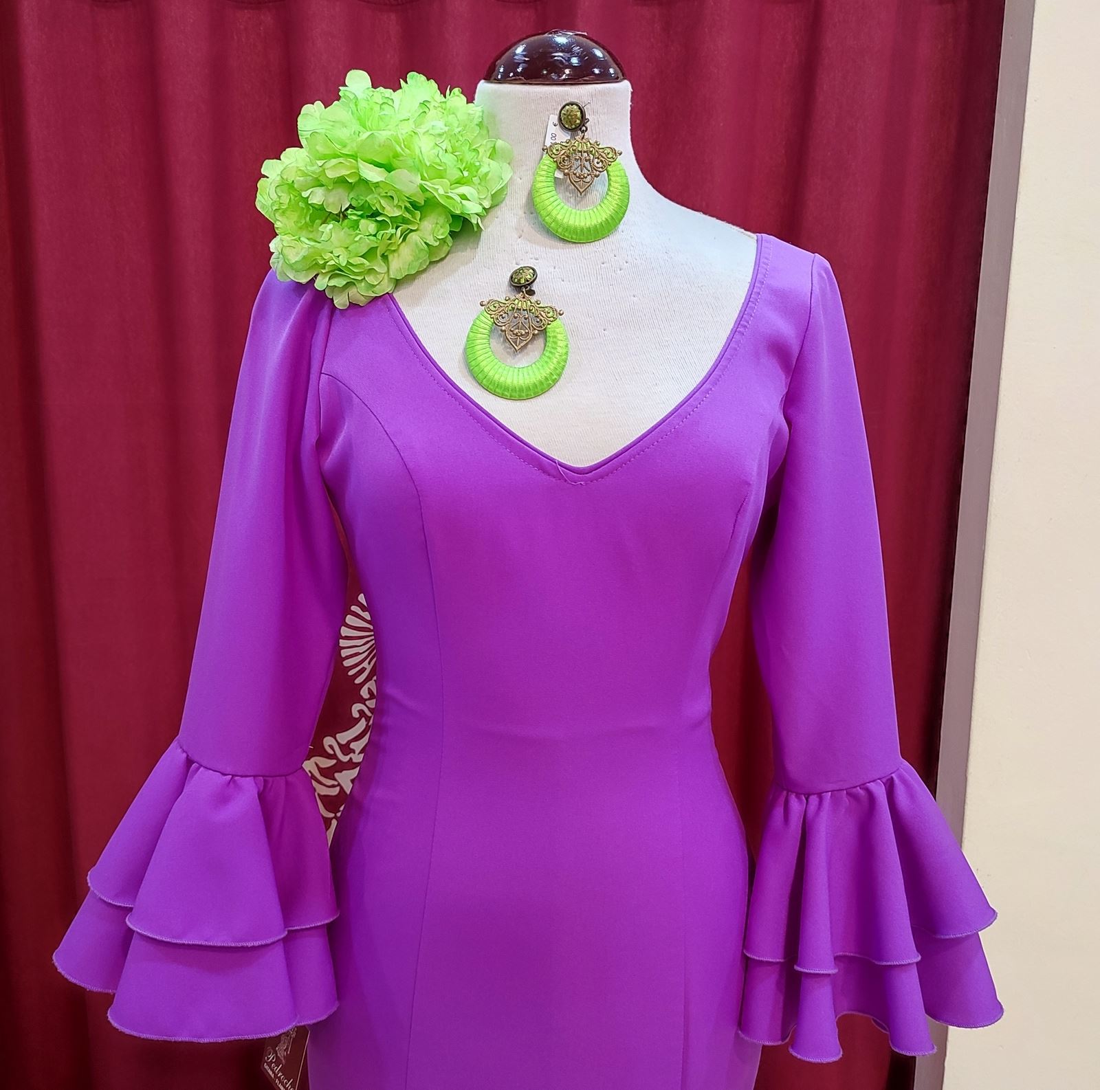 Vestido Flamenca MADRESELVA Violeta - Imagen 4