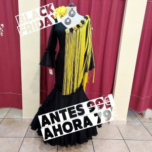 Vestido Flamenca LAVANDA Negro