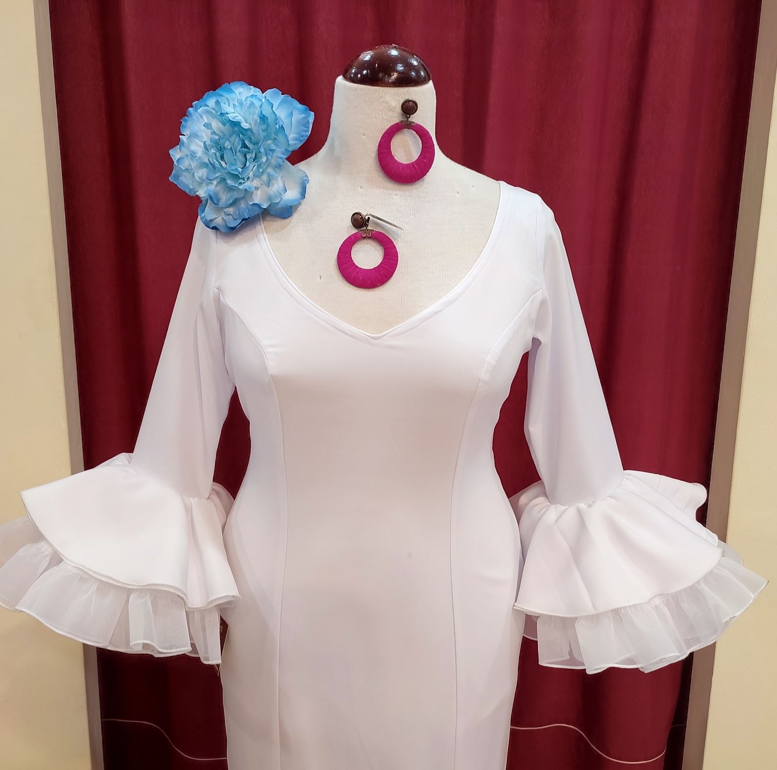 Vestido Flamenca BLANCA Blanco - Imagen 4