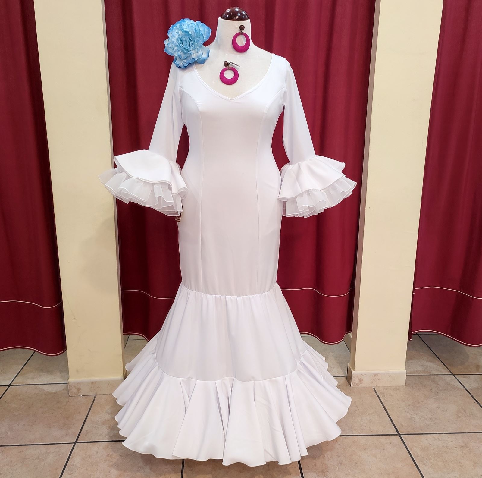 Vestido Flamenca BLANCA Blanco - Imagen 3