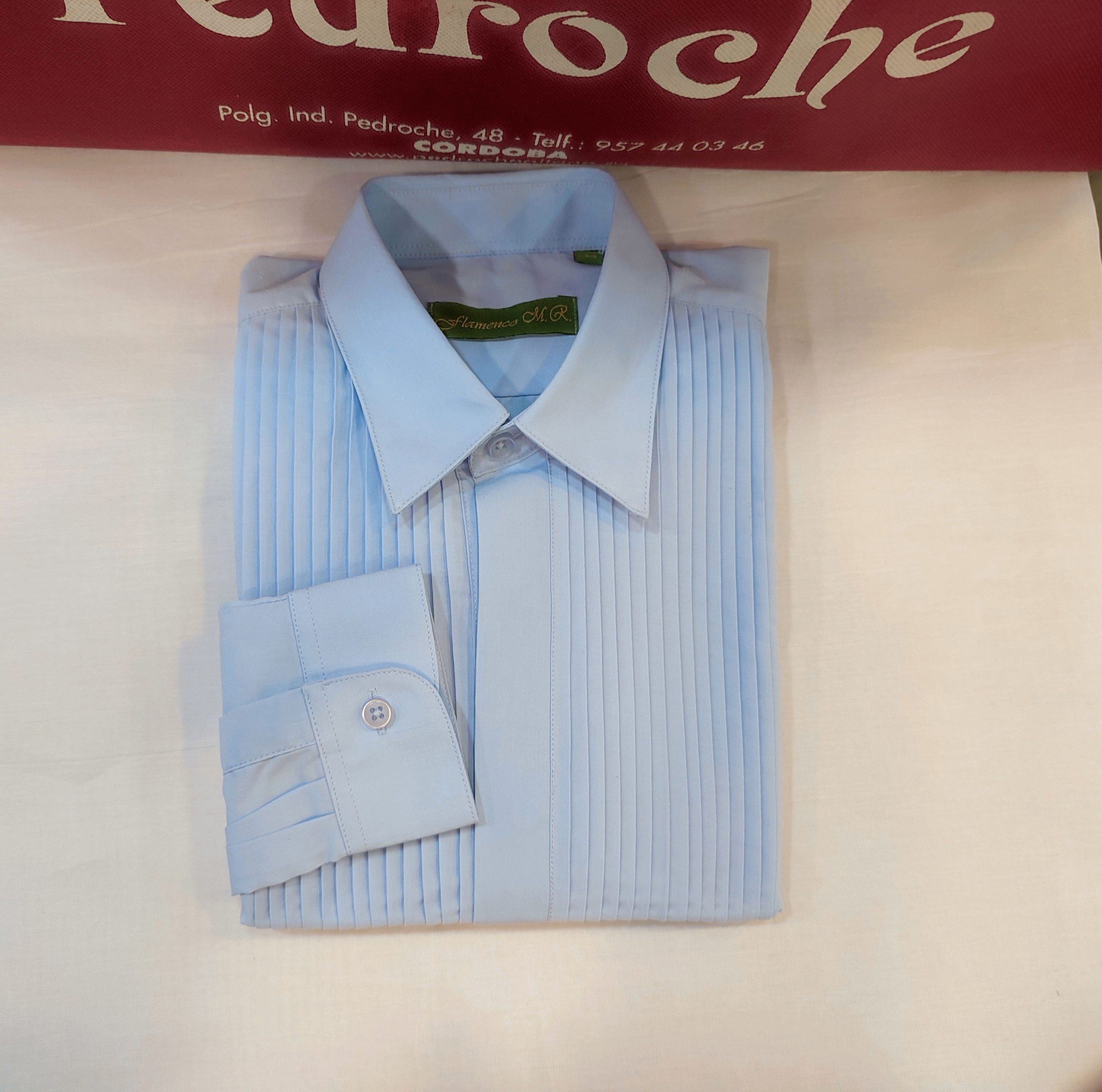 Camisa Campero MANZANILLA INFANTIL Jareta Celeste - Imagen 2